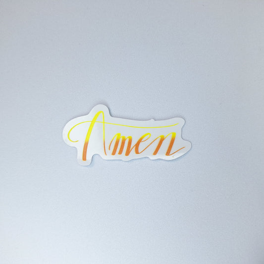 Amen Clear PVC Sticker