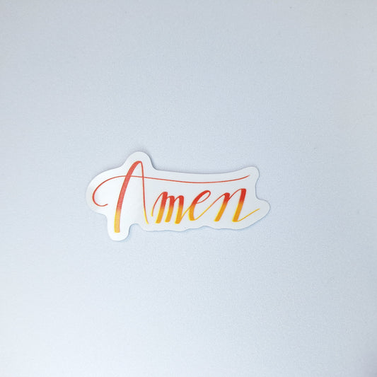 Amen Clear PVC Sticker