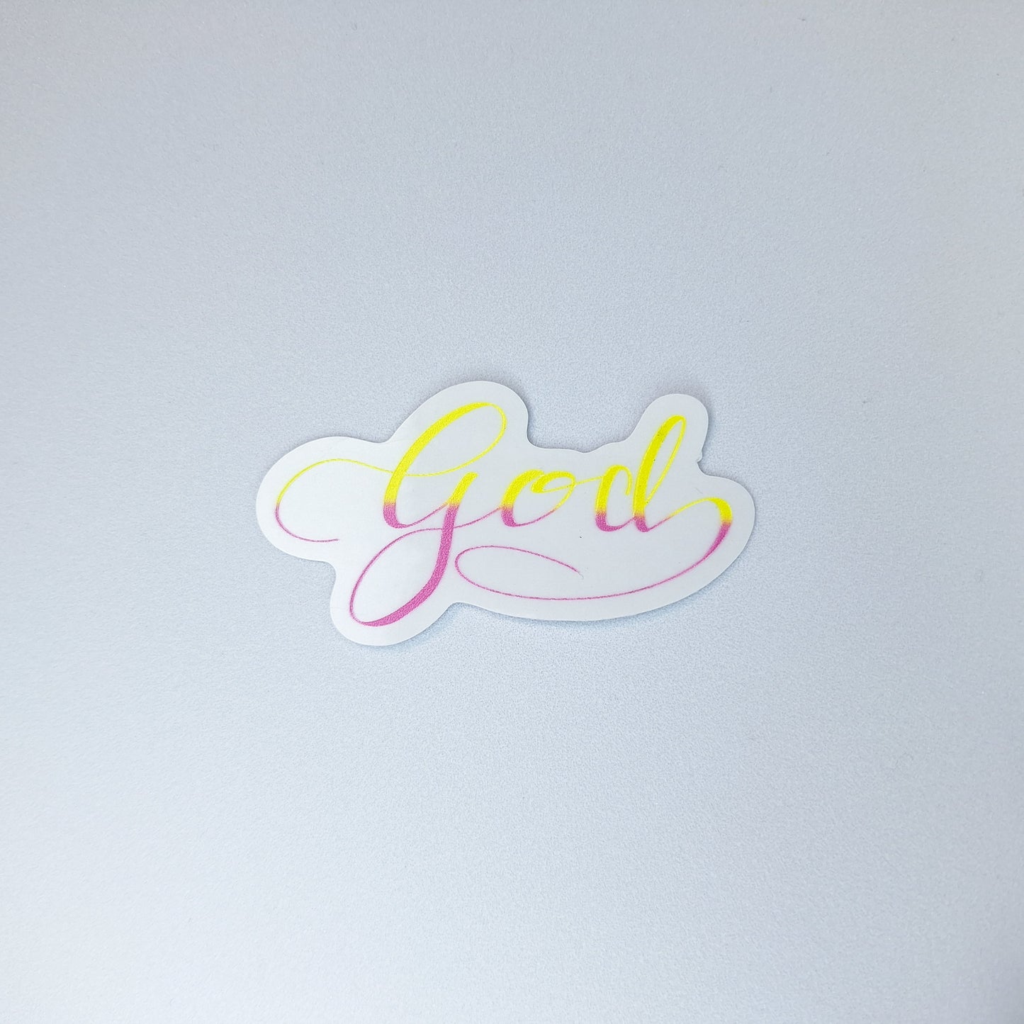 God Clear PVC Sticker