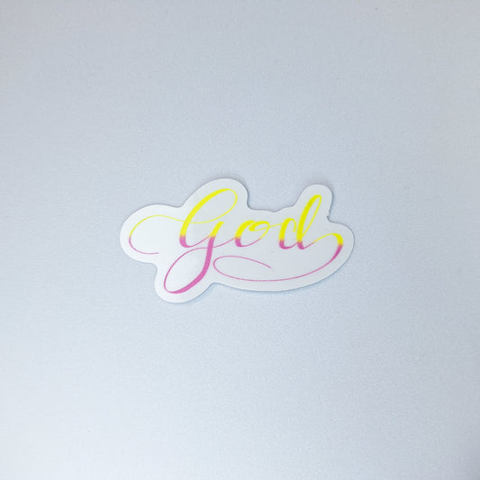 God Clear PVC Sticker