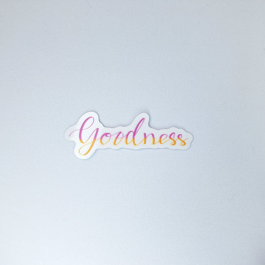 Goodness Clear PVC Sticker