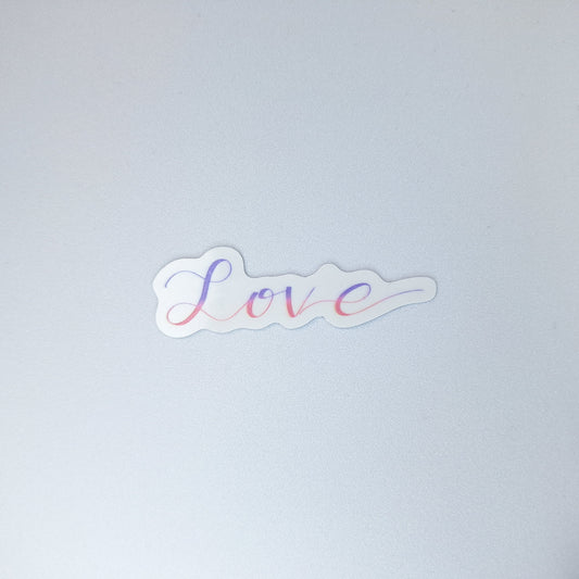 Love Clear PVC Sticker
