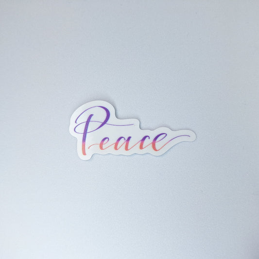 Peace Clear PVC Sticker