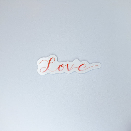 Love Clear PVC Sticker