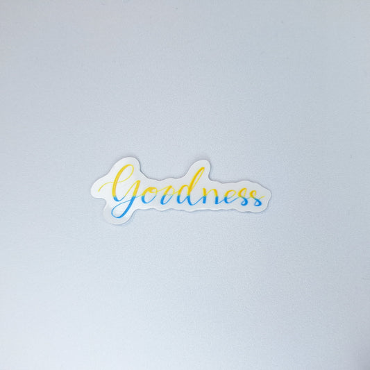 Goodness Clear PVC Sticker