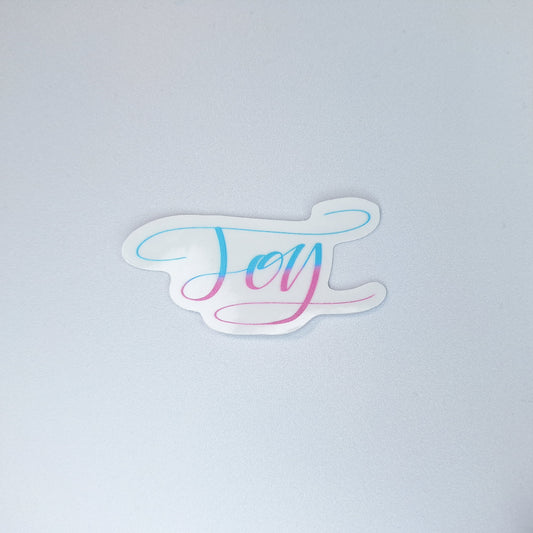 Joy Clear PVC Sticker