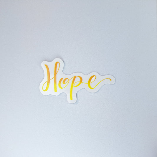 Hope Clear PVC Sticker
