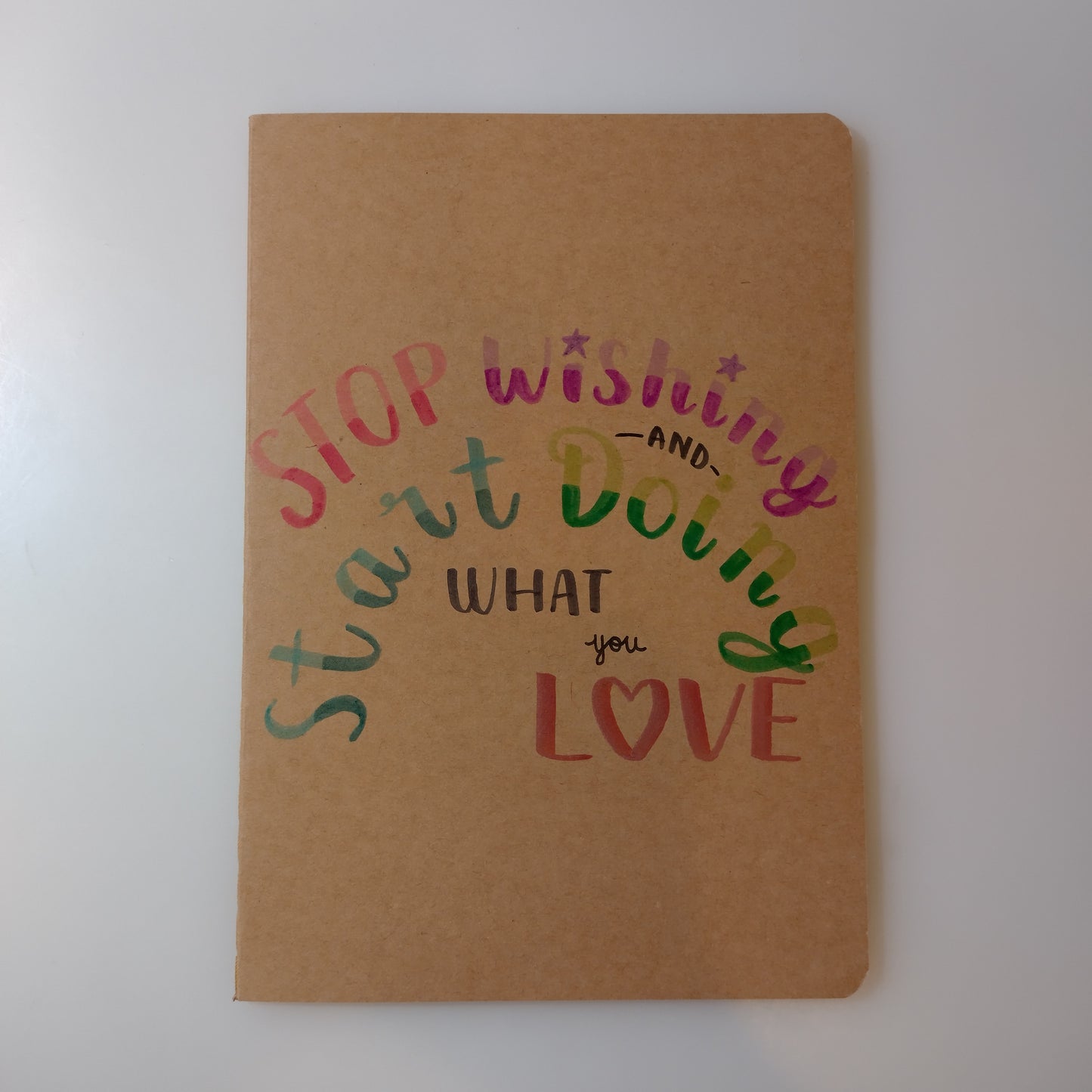 STOP WISHING AND START DOING WHAT YOU LOVE - Quote Notebook